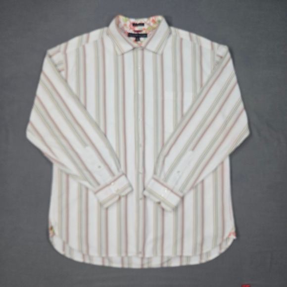 Tommy Hilfiger Other - Tommy‎ Hilfiger Mens XL Striped Button Up Shirt 80s 2 Ply Fabric Cotton